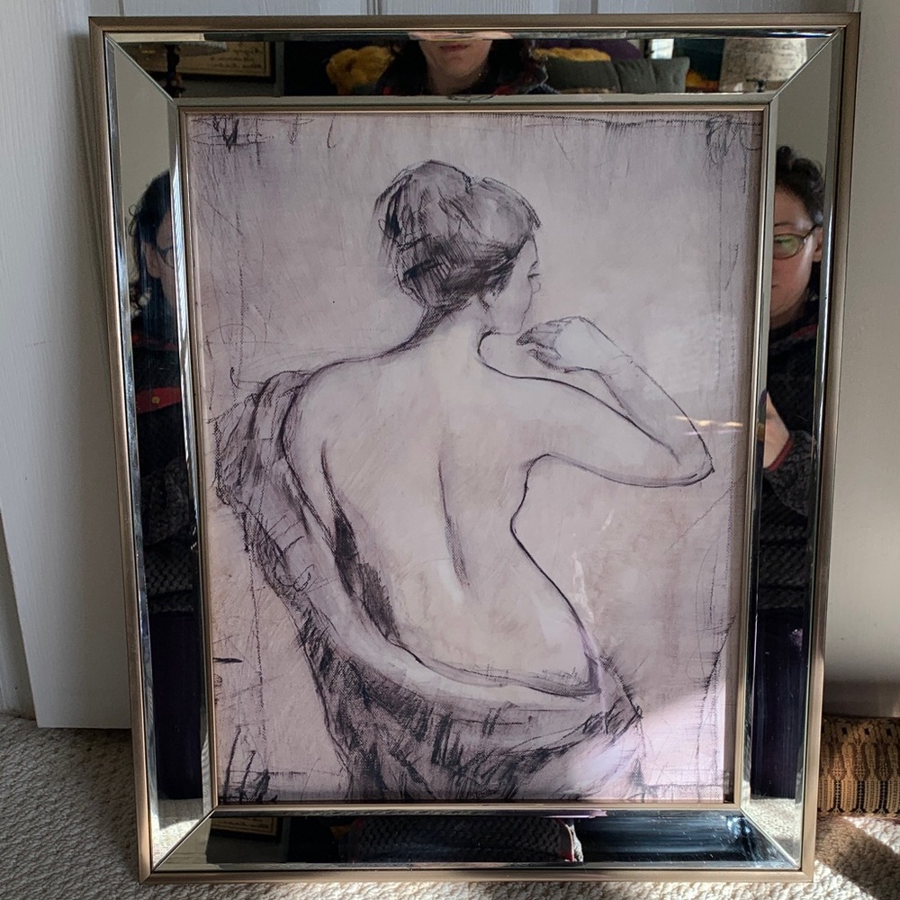Elegant Framed Sketch Art in Silver Frame